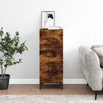 vidaXL Buffet Chêne fumé 34 5x34x90 cm Bois d'ingénierie