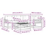 vidaXL Ensemble de canapés d'extérieur 5 pc Blanc et gris clair
