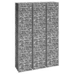 vidaXL Lits surélevés en gabion 3 Pièces 30x30x150 cm Fer