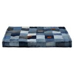 vidaXL Coussins de canapé palette 2 Pièces Bleu Patchwork en denim