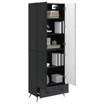 vidaXL Ensemble de Meubles 2 Pièces Noir Bois d'ingénierie