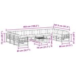 vidaXL Ensemble de canapés d'extérieur 11 pc Blanc et crème