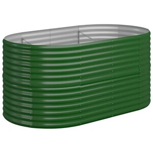 vidaXL Lit surélevé de jardin Acier galvanisé 152x80x68 cm Vert