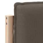 vidaXL Tête de lit capitonnée Gris Naturel et Clair 135 cm Pin massif