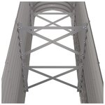 vidaXL Lit surélevé de jardin Acier enduit de poudre 260x40x68 cm gris