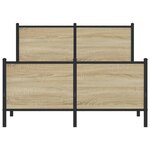 vidaXL Cadre de lit en métal sans matelas chêne sonoma 120x190 cm