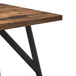 vidaXL Ensemble de tables d'appoint 2 Pièces Chêne fumé et noir