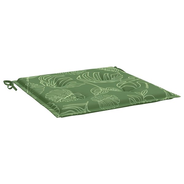 vidaXL Coussins de chaise 4 Pièces Vert et blanc 50 x 50 x 4 cm