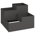 Jardinière vidaXL 80x80x60 cm Acier Noir