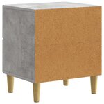vidaXL Cabinet de chevet avec tiroir Gris béton 43 x 34 5 x 48 cm