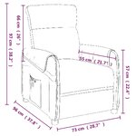 Vidaxl fauteuil inclinable marron similicuir