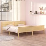 vidaXL Cadre de lit Bois de pin massif 200x200 cm