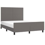 vidaXL Cadre de lit sans matelas gris 140x200 cm similicuir
