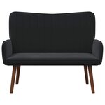 vidaXL Sofa 2 places Noir 115 x 61 x 87 cm Velours