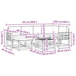vidaXL Ensemble de canapés d'extérieur 7 Pièces Naturel et Anthracite