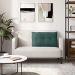 vidaXL Coussin de Dos Vert foncé 80 x 50 cm Tissu en velours côtelé