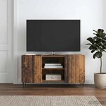 vidaXL Meuble TV Bois ancien 102 x 34 5 x 52 cm Bois d'ingénierie