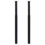 vidaXL Pied de table télescopique 2 Pièces Noir 710 mm - 1100 mm