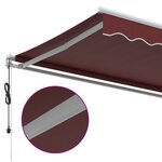 vidaXL Auvent rétractable automatique bordeaux 400x350 cm