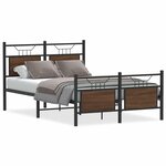 vidaXL Cadre de lit sans matelas chêne marron 120x190 cm