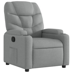 vidaXL Fauteuil inclinable en tissu gris clair