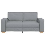 vidaXL Canapé 2 places Gris clair 180x78x84 cm Tissu