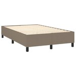 vidaXL Sommier à lattes de lit avec matelas Taupe 120x200 cm Tissu