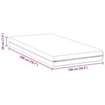 vidaXL Matelas Blanc 100 x 200 cm Polyester
