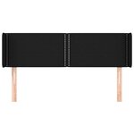 vidaXL Tête de lit avec oreilles Noir 147x16x78/88 cm Tissu