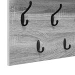 vidaXL Porte-manteau mural avec étagère Sonoma gris Bois d'ingénierie