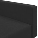 vidaXL Canapé-lit à 2 places avec repose-pied noir velours