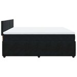 vidaXL Sommier à lattes de lit et matelas Noir 200x200 cm Velours