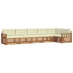 vidaXL Ensemble de canapés d'extérieur 6 pc Naturel et Crème