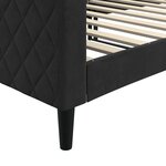 vidaXL Lit de repos noir 90x200 cm velours