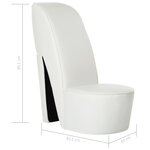 vidaXL Chaise en forme de chaussure à talon haut Blanc Similicuir