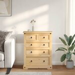 vidaXL Commode Corona 92x48x114 cm bois massif de pin