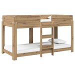 vidaXL Lit Superposé pour Enfants Chêne artisanal 100 x 190 cm