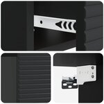 vidaXL Cabinet de chevet mural 2 Pièces Noir 49 x 34 5 x 20 cm