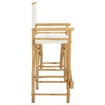 vidaXL Chaise de directeur pliante 2 Pièces Naturel Bambou
