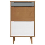 vidaXL Armoire à chaussures MOLDE Marron 59 5x35x103 cm Bois de pin