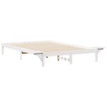 vidaXL Cadre de lit avec tables de chevet Blanc 140 x 210 cm