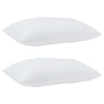 vidaXL Couette avec oreiller 3 Pièces Blanc Microfibre