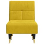 vidaXL Chaise longue jaune velours