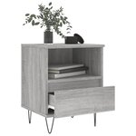 vidaXL Tables de chevet 2 Pièces sonoma gris 40x35x50 cm bois ingénierie