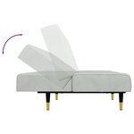 vidaXL Ensemble de canapés 2 Pièces gris clair velours