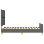Lit vidaXL gris foncé 90x190 cm en tissu