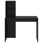 vidaXL Bureau Chêne noir 102 x 50 x 124 cm Bois d'ingénierie