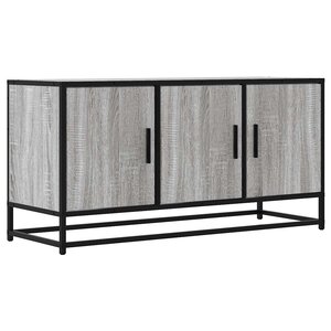 vidaXL Meuble TV sonoma gris 100x35x50 cm bois d'ingénierie et métal