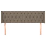 vidaXL Tête de lit avec oreilles Taupe 163x16x78/88 cm Tissu