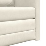 vidaXL Canapé-lit avec coussin Crème 74 x 77 x 81 cm Velours